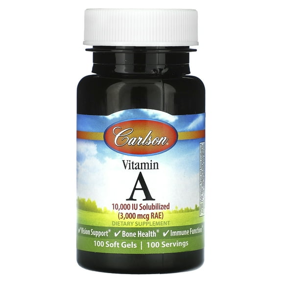 Carlson Laboratories Vitamin A Soluble 10000 IU 100 Softgel