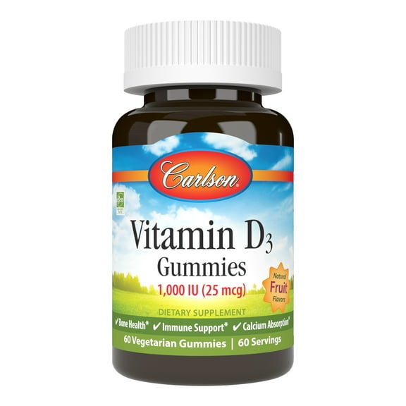 Carlson Laboratories Vitamin D3 Gummies 60 Gummy
