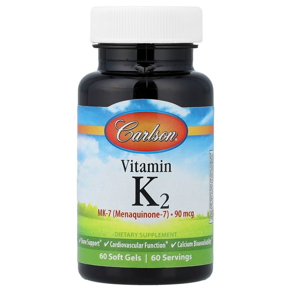 Carlson Laboratories Vitamin K2 as MK-7 90 mcg 60 Softgel