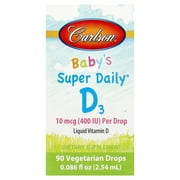 Carlson Babys Super Daily  D3, 0.086 fl oz 2.54 ml