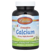 Carlson Labs - Chewable Calcium, For Kids, Vanilla, 60 Tablets