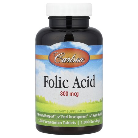 Carlson Laboratories Folic Acid 800mcg 1000 Caplet