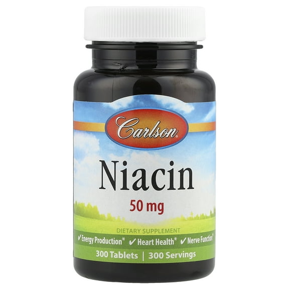 Carlson Niacin, 50 mg, 300 Tablets