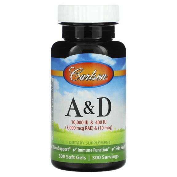 Carlson Vitamins A & D, 300 Soft Gels