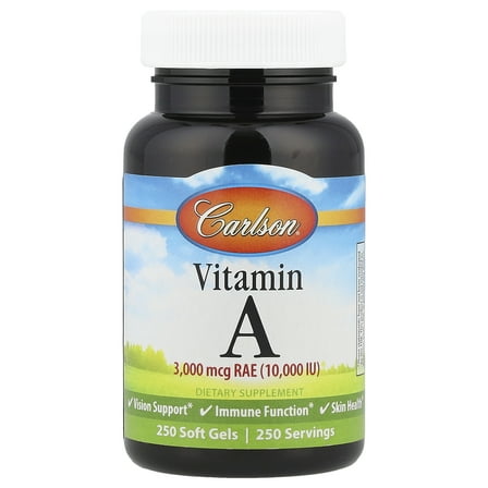 Carlson Labs Vitamin A Softgels, 10,000 IU, 250 Ct