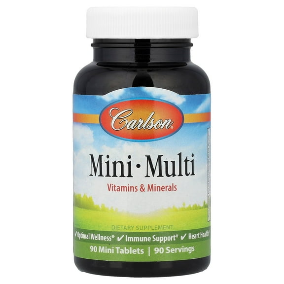 Carlson - Mini-Multi, Vitamins  Minerals, Immune Support  Heart Health, Optimal Wellness, 90 mini tablets.