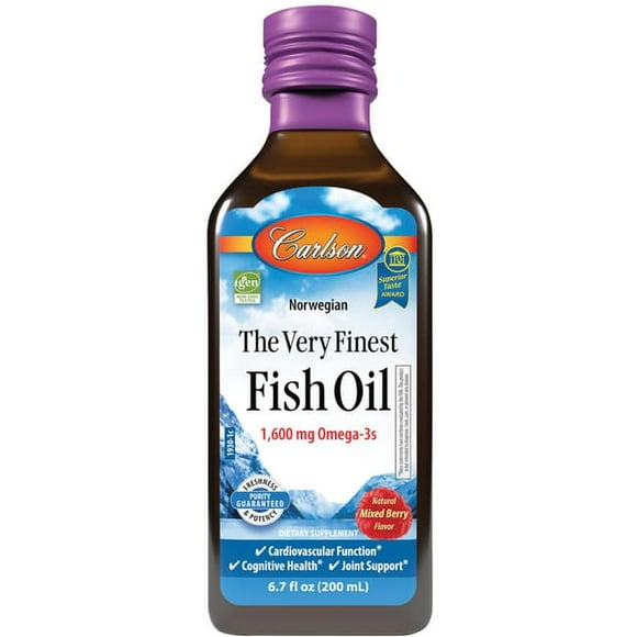 Carlson Norwegian The Very Finest Fish Oil - Mixed Berry 1,600 mg 6.7 fl oz Liq