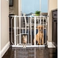 thumbnail image 1 of Carlson Pet Products Metal Dog Gate with Walk-Through and Additional Small Door, 31" Tall, White, 1 of 3