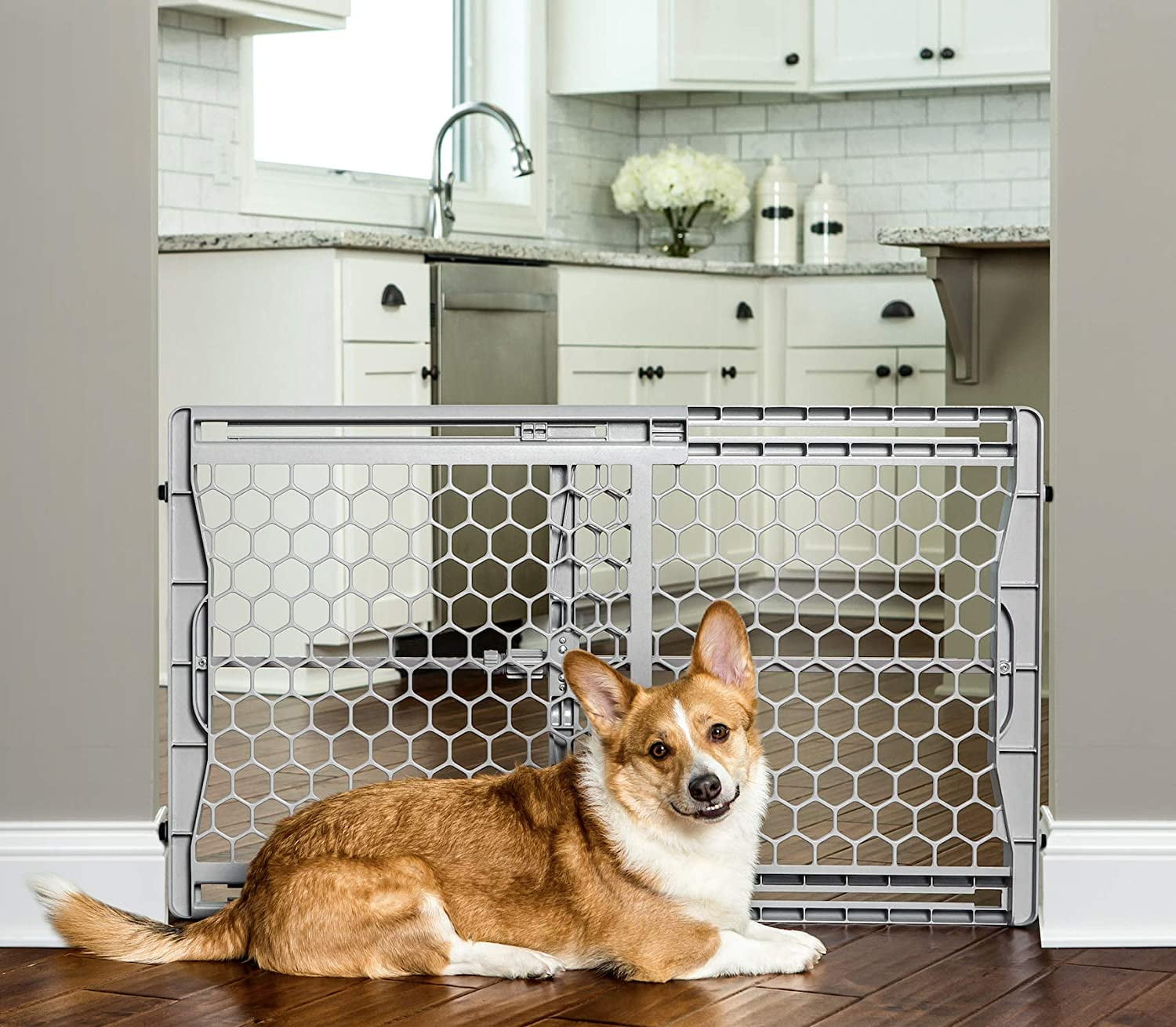 Expandable dog gate outlet