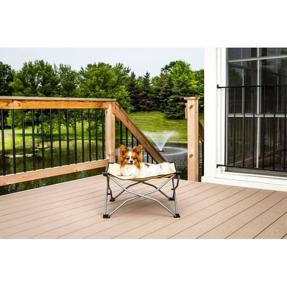 Carlson Pet Products Portable Pup Travel Bed, Tan, Lightweight Design