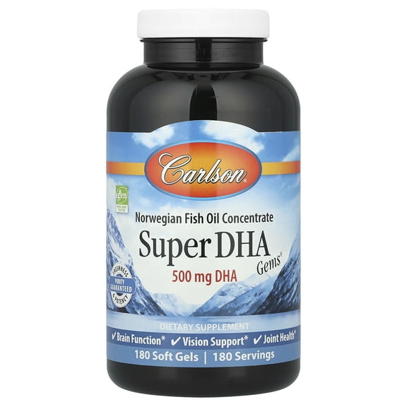 Carlson Super DHA Gems, softgels, 180 ea