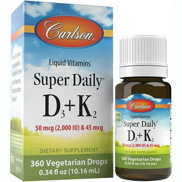 Carlson Super Daily D3 + K2 0.34 fl oz Liq