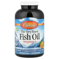 Carlson Very Finest Fish Oil Omega-3 Orange Flavor - 1000mg 240 Softgles