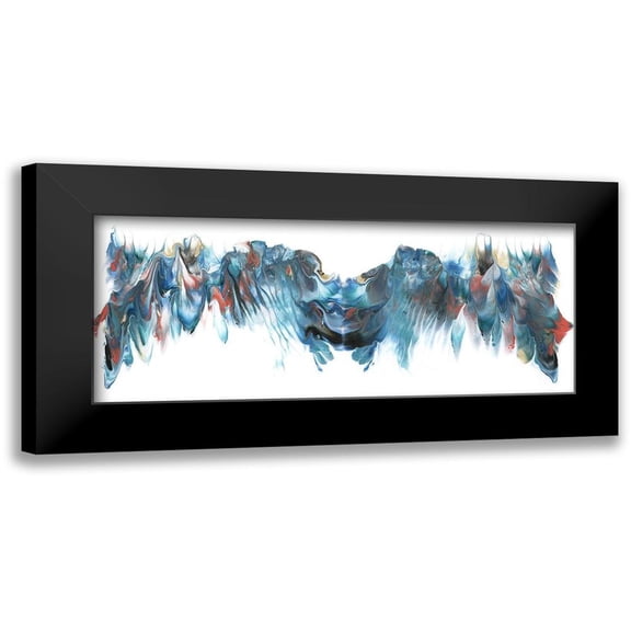 Carlson, Tina 14x8 Black Modern Framed Museum Art Print Titled - Abstract Sound Wave B