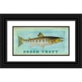 thumbnail image 1 of Carlson, Tina 14x9 Black Ornate Wood Framed with Double Matting Museum Art Print Titled - Brook Trout, 1 of 4