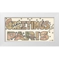 thumbnail image 1 of Carlson, Tina 14x9 White Modern Wood Framed Museum Art Print Titled - Greetings From Paris, 1 of 4