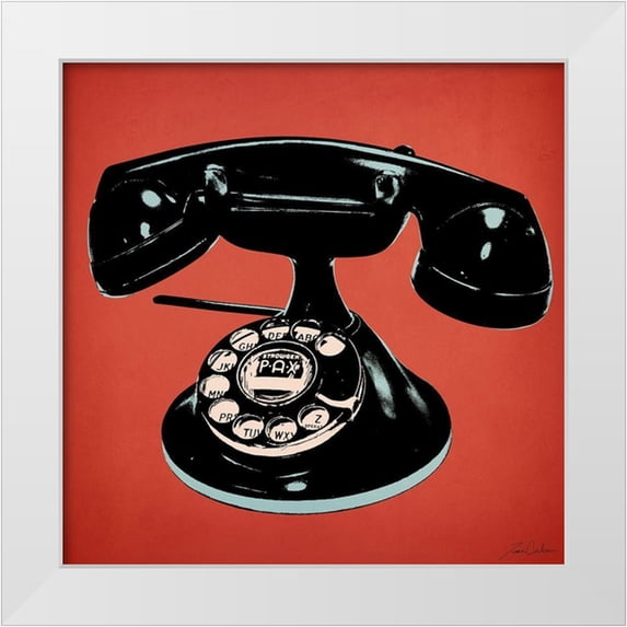 Carlson, Tina 20x20 White Modern Wood Framed Museum Art Print Titled - Telephone 2 v3