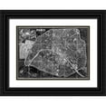 thumbnail image 1 of Carlson, Tina 24x18 Black Ornate Wood Framed with Double Matting Museum Art Print Titled - Paris Map BW, 1 of 4