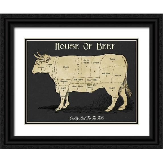 Carlson, Tina 24x19 Black Ornate Wood Framed with Double Matting Museum Art Print Titled - House Of Beef