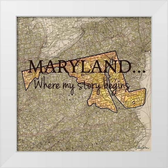Carlson, Tina 26x26 White Modern Wood Framed Museum Art Print Titled - Story Maryland