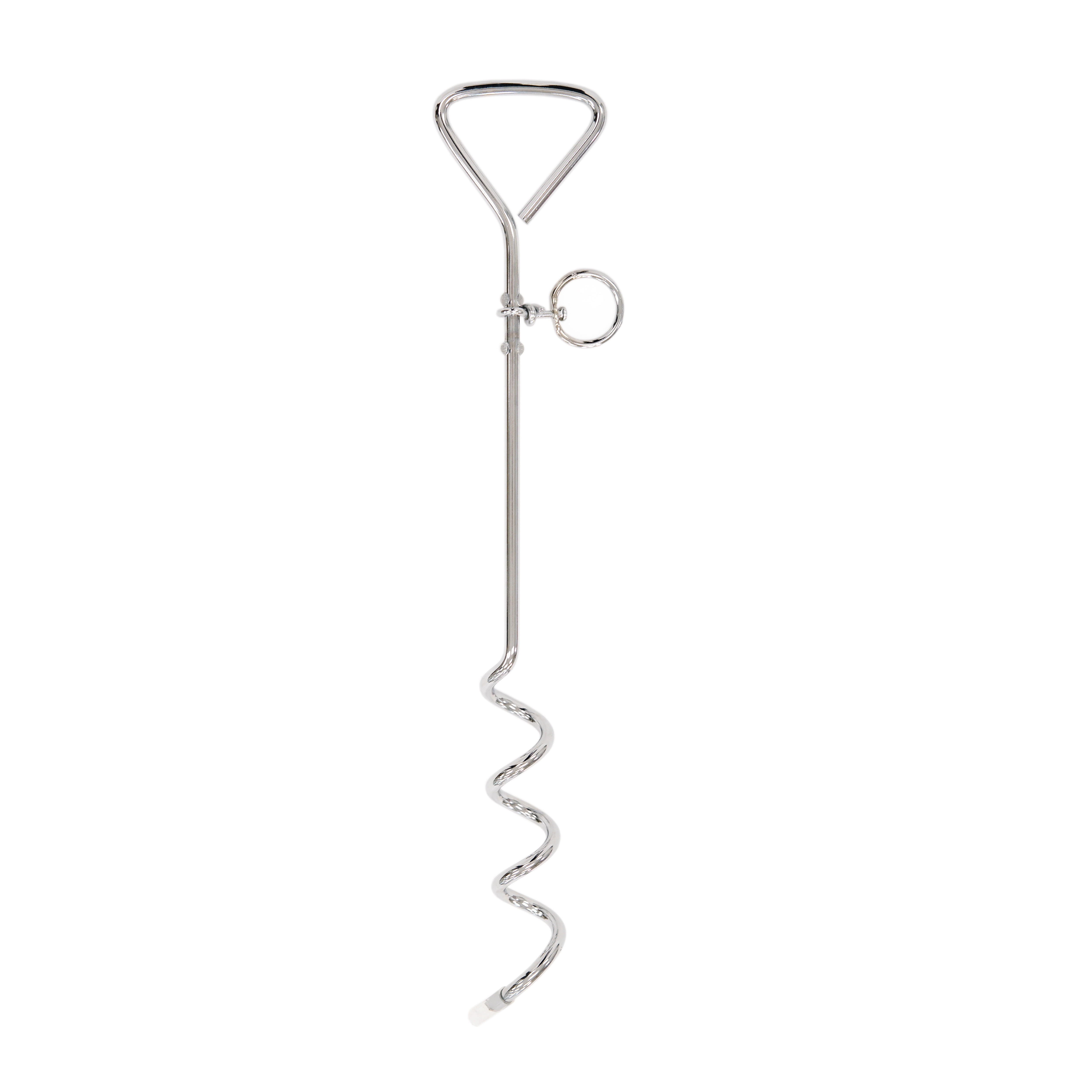 Carlson Triangle Stake for Pet Tie-Out Installation, 18.3 Inches Tall, Secure with Triangle Top and Screw-Shaped Body