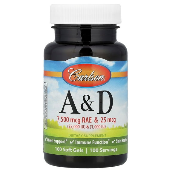 Carlson Vitamin A & D, 100 Soft Gels