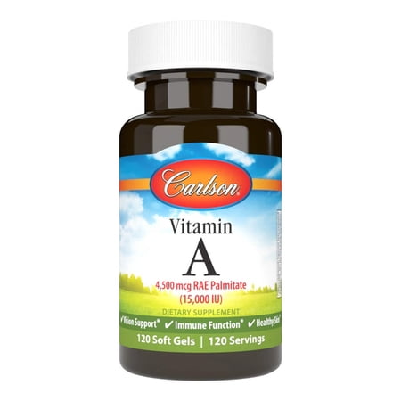 Carlson Laboratories Vitamin A Palmitate 15,000 IU 120 Softgel