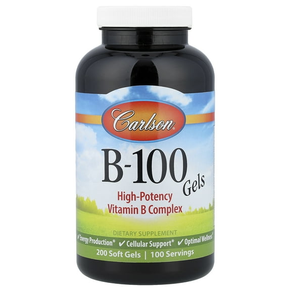 Carlson Vitamin B-100, 200 Soft Gels