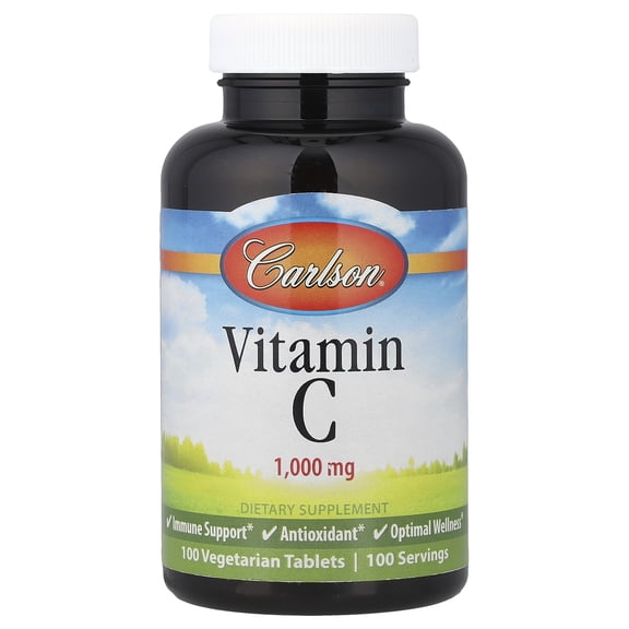 Carlson Vitamin C, 1,000 mg, 100 Vegetarian Tablets