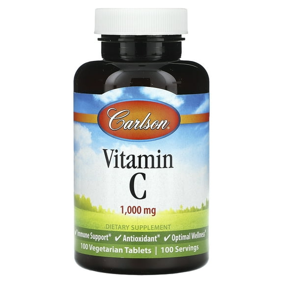 Carlson Vitamin C, 1,000 mg, 100 Vegetarian Tablets