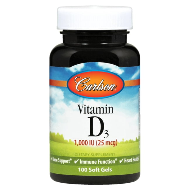 Carlson Vitamin D3 1000 IU, softgels