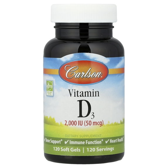 Carlson Laboratories Vitamin D3 2000 IU 120 Softgel