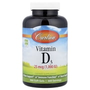 Carlson Vitamin D3, 25 mcg 1,000 IU, 360 Soft Gels