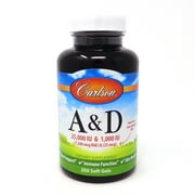 Carlson Vitamins A & D 25000 / 1000 IU - 250 Softgels