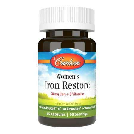 Carlson Women's Iron Restore, 60 Capsules