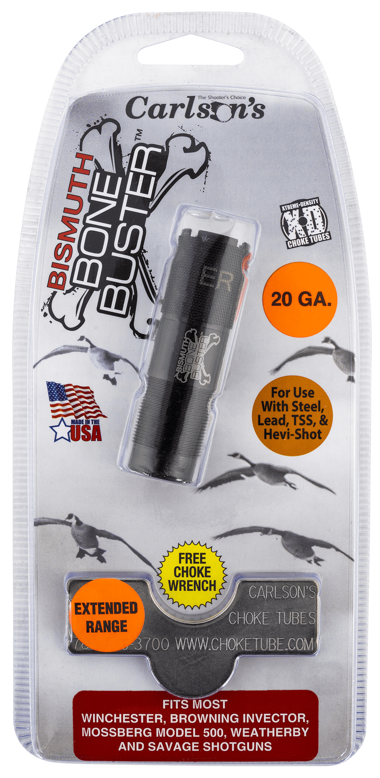 Carlson's Choke Tubes Bismuth Bone Buster Choke Tube, 20 Gauge