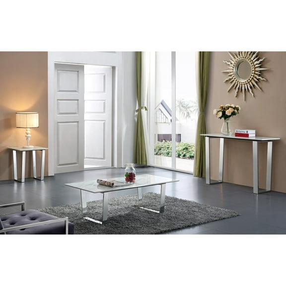 Carlton Chrome Coffee table-Color:Chrome,Finish:Chrome,Style:Contemporary