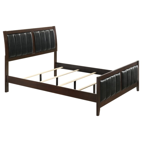 Carlton Wood Eastern King Panel Bed Cappuccino
