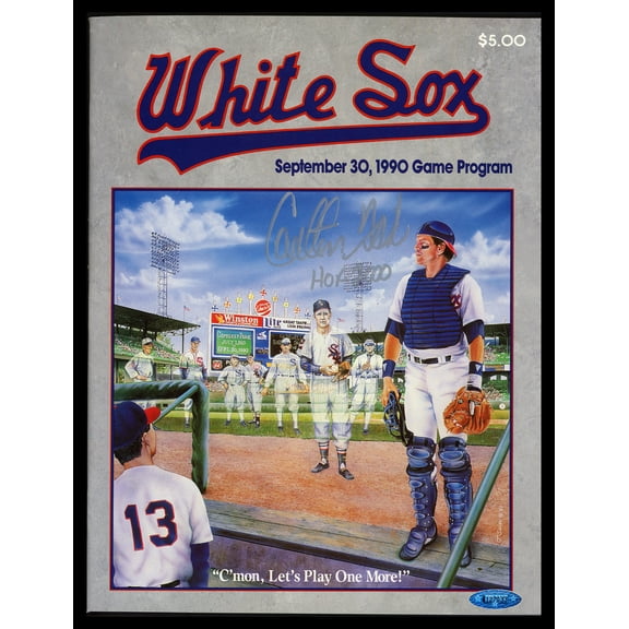 Carlton Fisk Autographed Game Program Chicago White Sox "HOF 2000" TriStar Holo #6127033