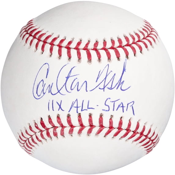 Carlton Fisk Boston Red Sox Autographed Baseball with HOF 11 x All-Star Inscription