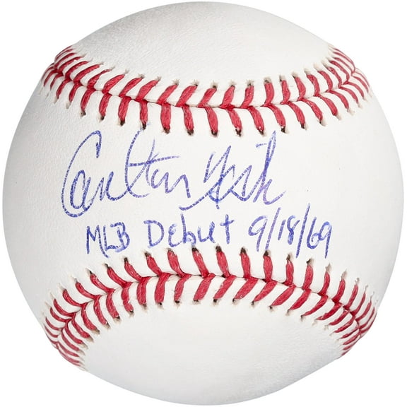 Carlton Fisk Boston Red Sox Autographed Baseball with MLB Debut 9/18/69 Inscription - Fanatics Authentic Certified