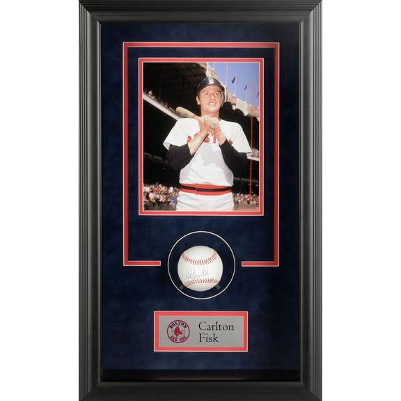 Carlton Fisk Boston Red Sox Framed Autographed Baseball Shadowbox