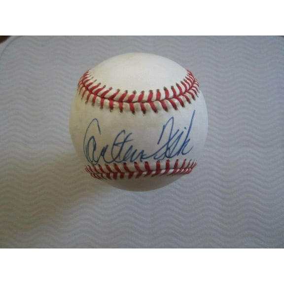 Carlton Fisk autographed Rawlings American League baseball JSA