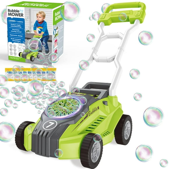 Bubble Blowing Lawn Mower