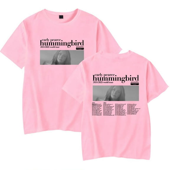 Carly Pearce Hummingbird World Tour Merch T-Shirt Summer For Women/Men Unisex O-neck Short Sleeve Tshirt Streetwear Top
