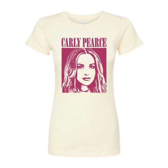 Carly Pearce - Protrait Burgundy - Country Music - Junior's Fitted T-Shirt