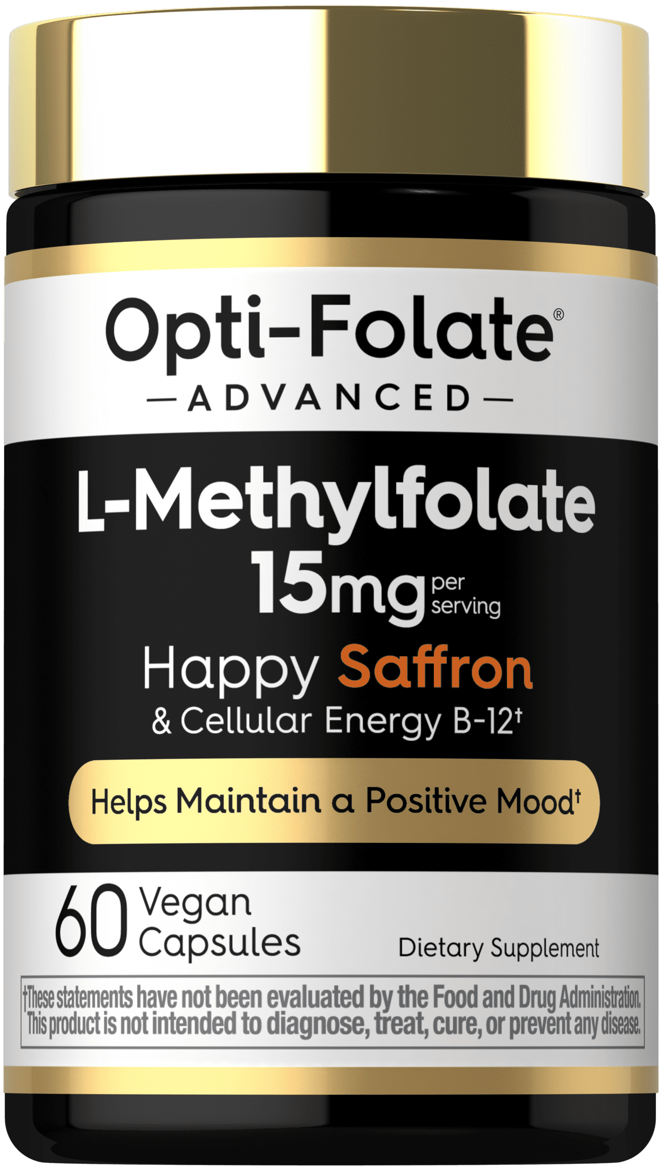 Carlyle L Methylfolate 15mg | 60 Capsules | with Methyl B12 & Saffron ...