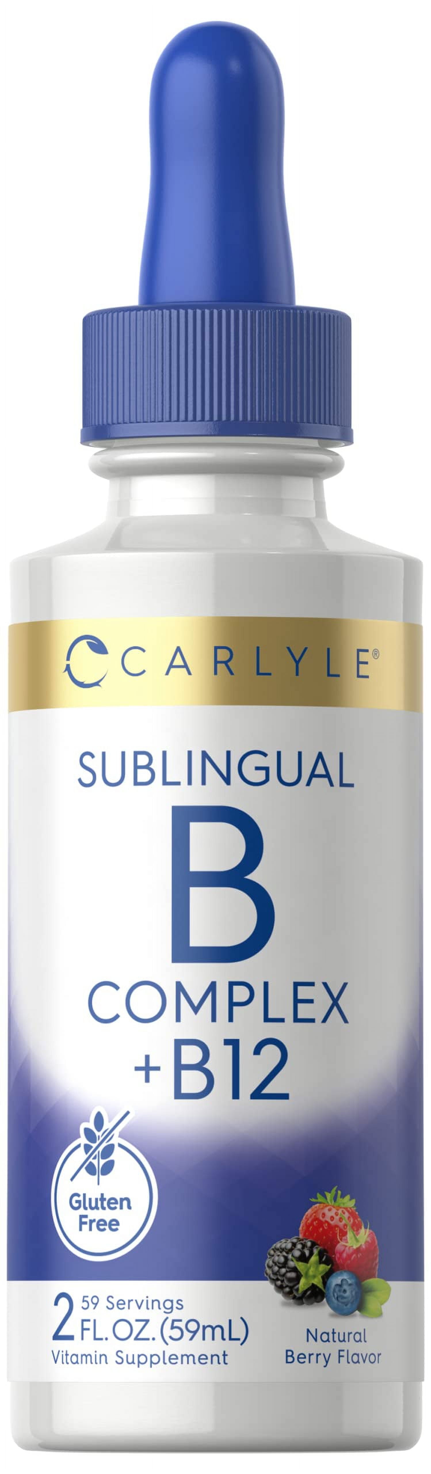 Carlyle Sublingual Vitamin B Complex | with B12 | 2 Fluid Ounces ...