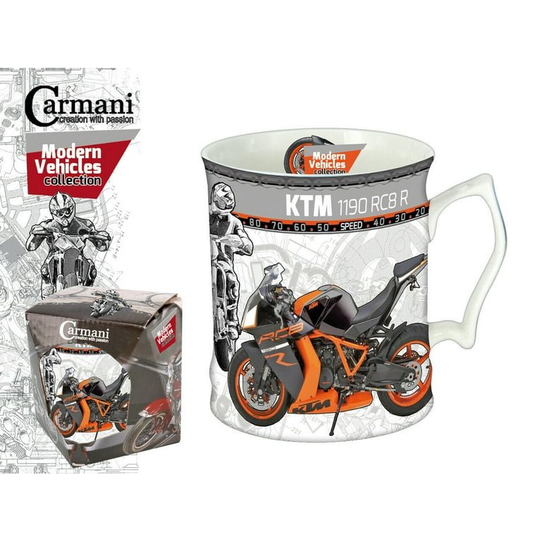 Carmani 19oz Mug KTM Motorbike Big Tea Mug, Porcelain Tea Coffee