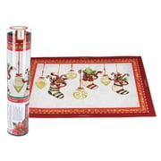 Carmani CR-219-8914 11.5x15.75-inch Polyester Placemat with Christmas Motives, Housewarming Gift